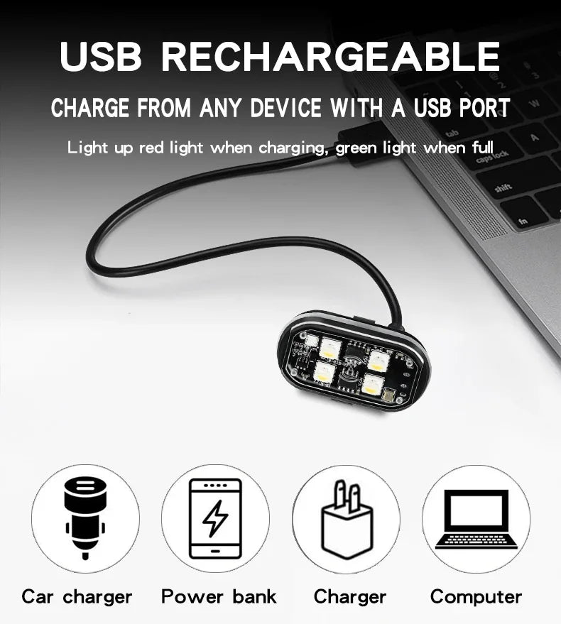 RGB LED Car Strobe Lights Wireless