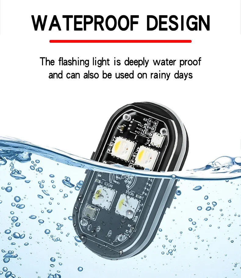 RGB LED Car Strobe Lights Wireless