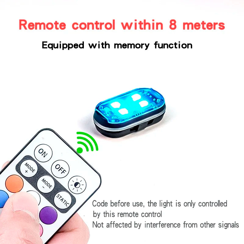 RGB LED Car Strobe Lights Wireless