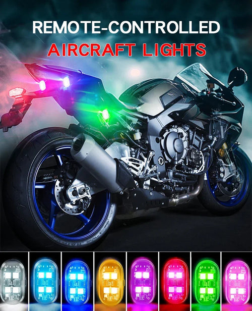 RGB LED Car Strobe Lights Wireless